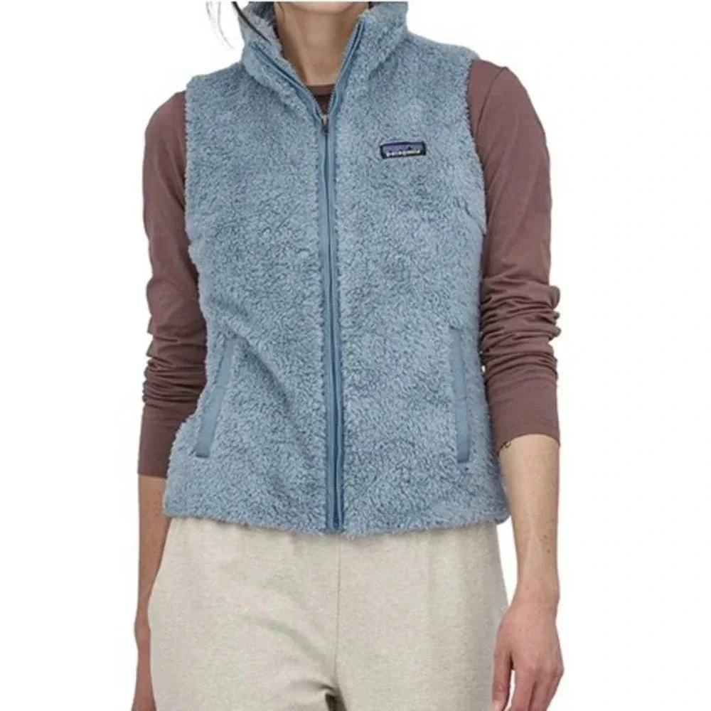 Patagonia Women's Size Small Los Gatos Fleece Teddy Blue Vest v6x